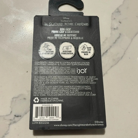 SPINPOP DISNEY The Nightmare Before Christmas Jack Skelington Sally Ring Grip - Picture 3 of 3